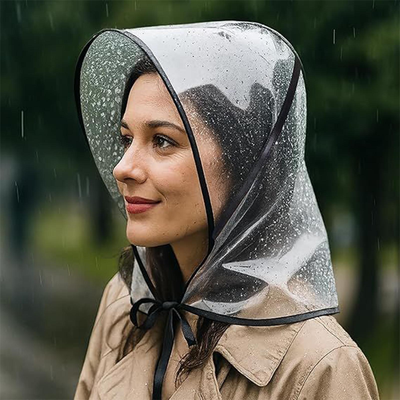 Gardening Tools Store - Reusable Transparent Rain Hat with Brim