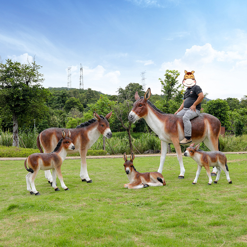 Gardening Tools Sketch - FRP simulation donkey sculpture outdoor animal