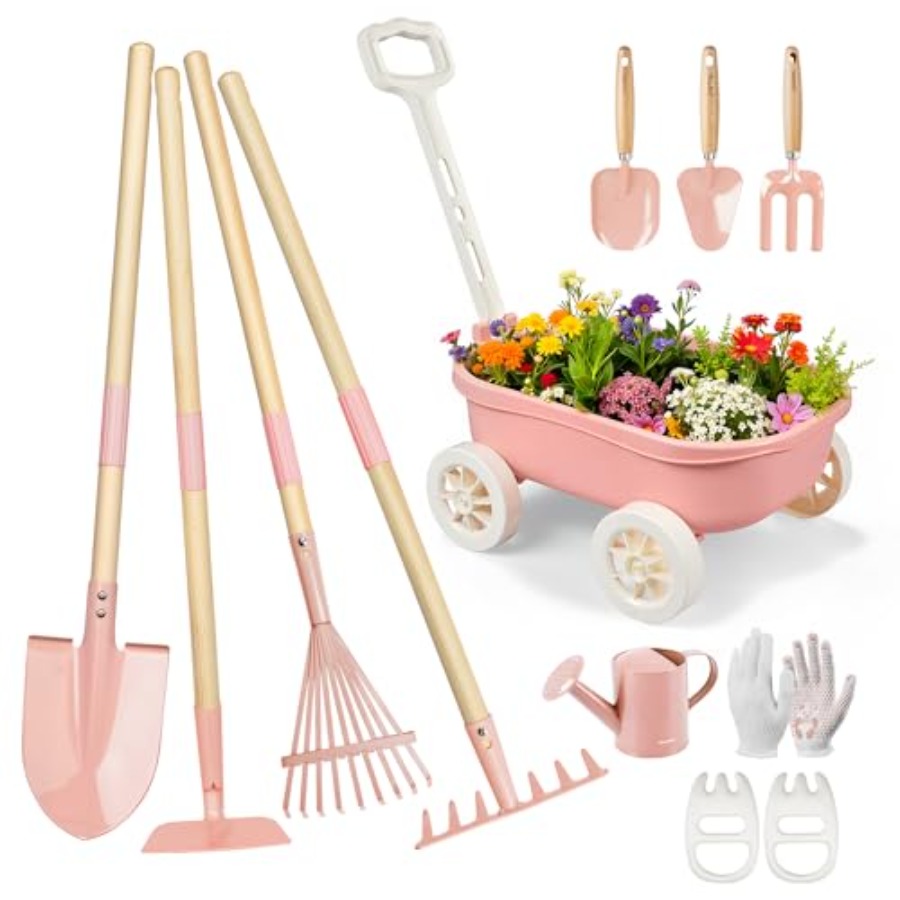 Gardening Tools Japan - Gardening Set with Wheelbarrow, 11-Piece Outdoor