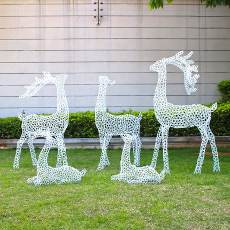 Gardening Tools Sketch - Lawn outdoor hollow sika deer sculpture