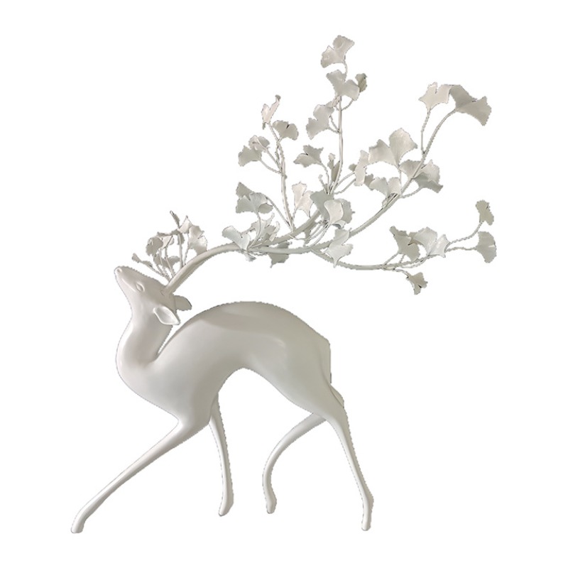 Gardening Tools Sketch - Deer sculpture metal ginkgo biloba deer