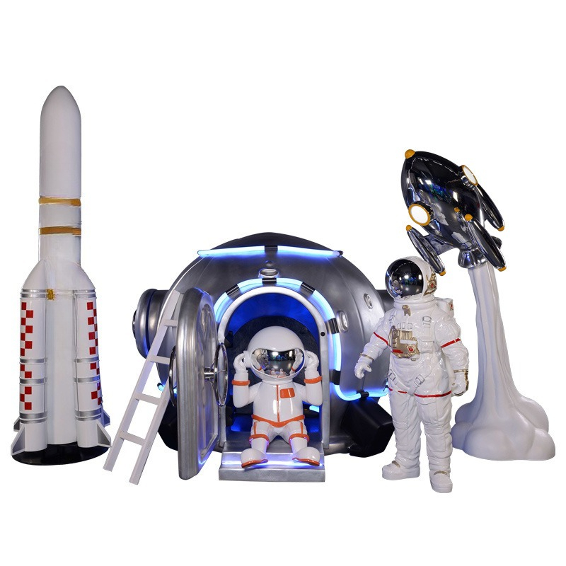 Gardening Tools Sketch - Luminous astronaut astronaut space station rocket
