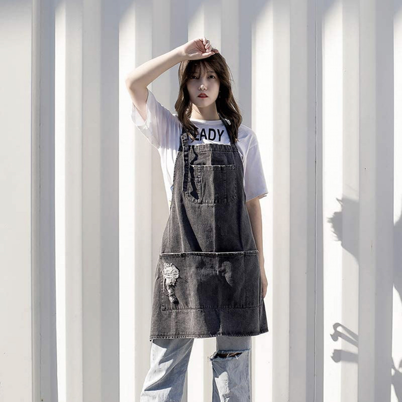 Gardening Tools Store - Japanese Washed Cotton Denim Aprons, Enlarged
