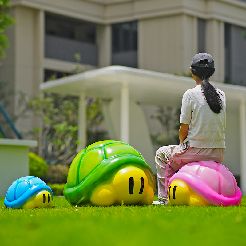 Gardening Tools Sketch - Cartoon turtle fiberglass sculpture sketch lawn