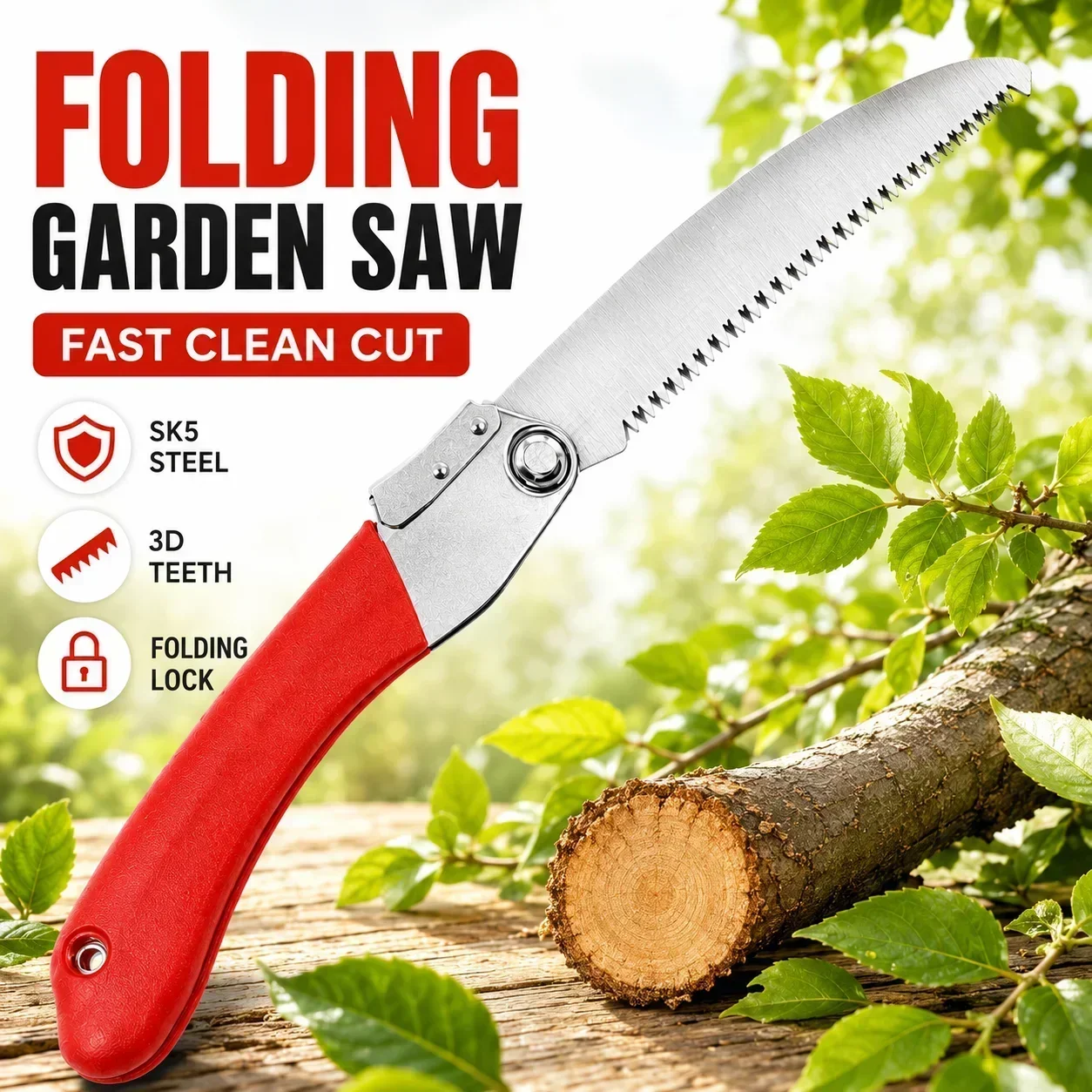 Gardening Tools To Cut Branches - Folding Pruning Saw 210mm SK5 Steel