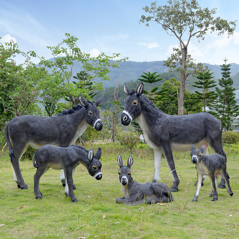 FRP simulation donkey sculptur - Gardening Tools Sketch review and price