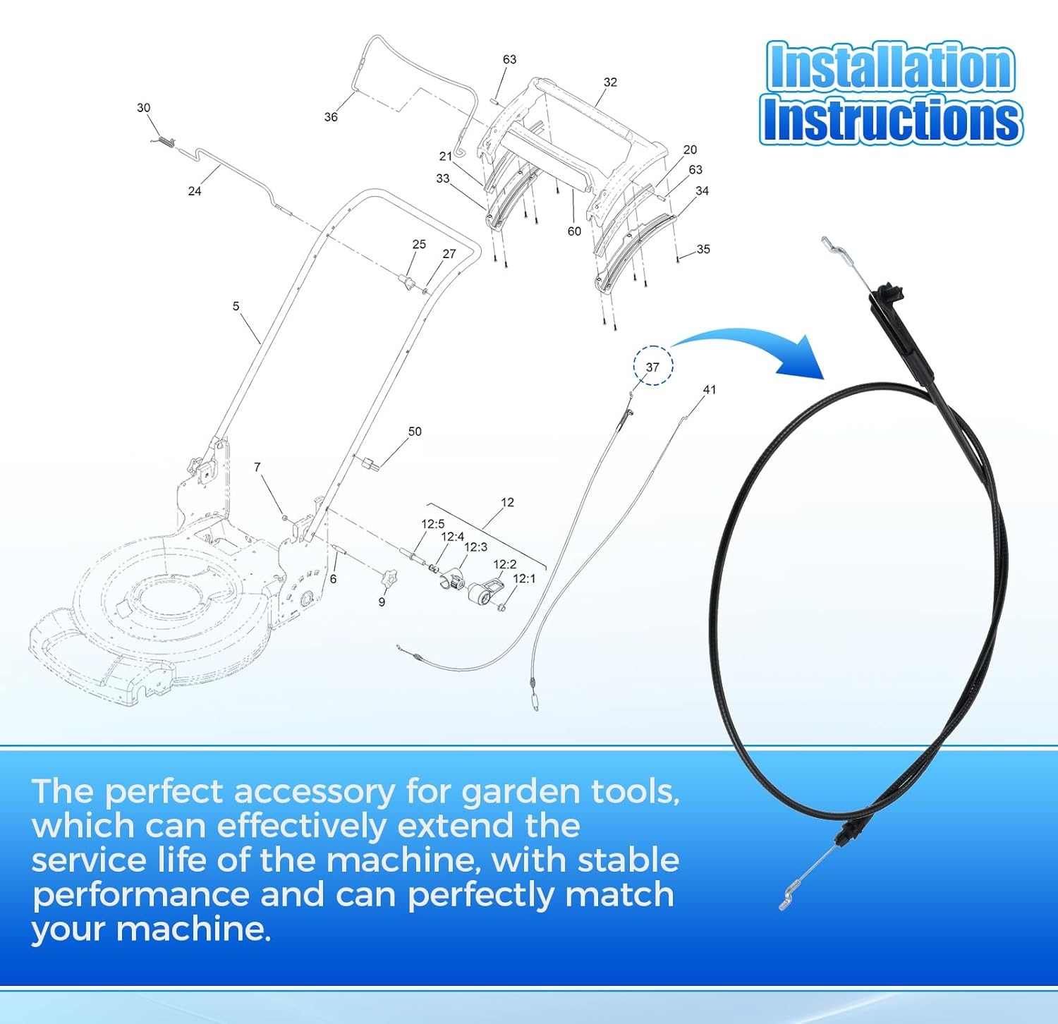 139-6594 PP B&S Brake Cable fo - Gardening Tools B&M review and price