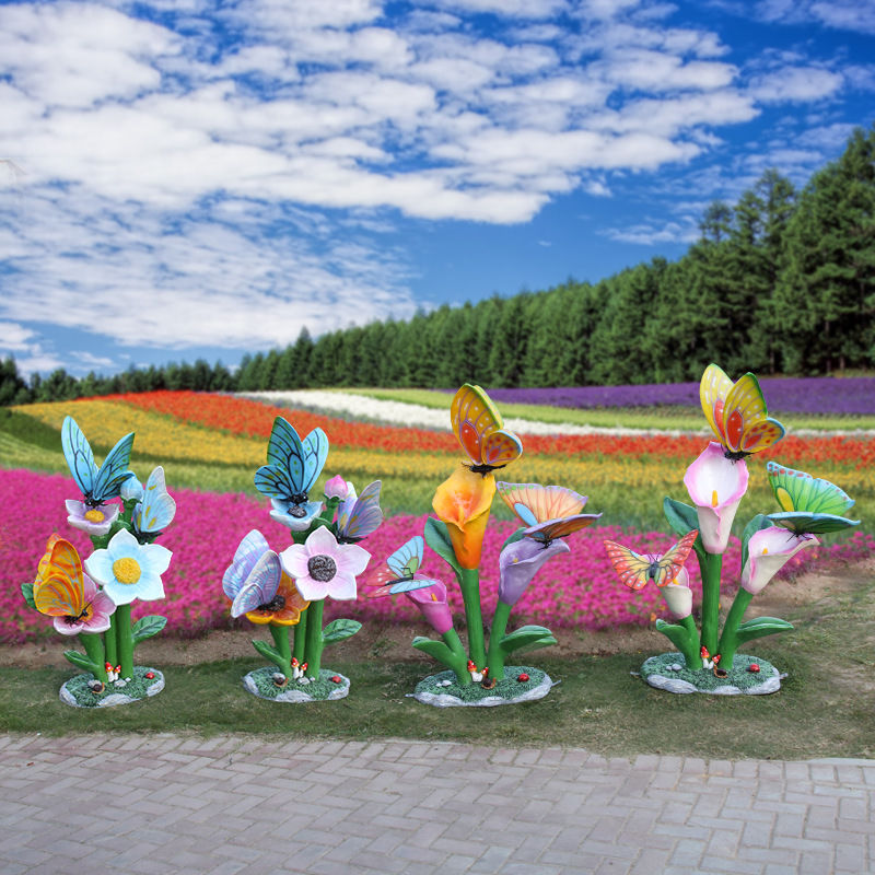 Outdoor butterfly flower sculp - Gardening Tools Sketch review and price