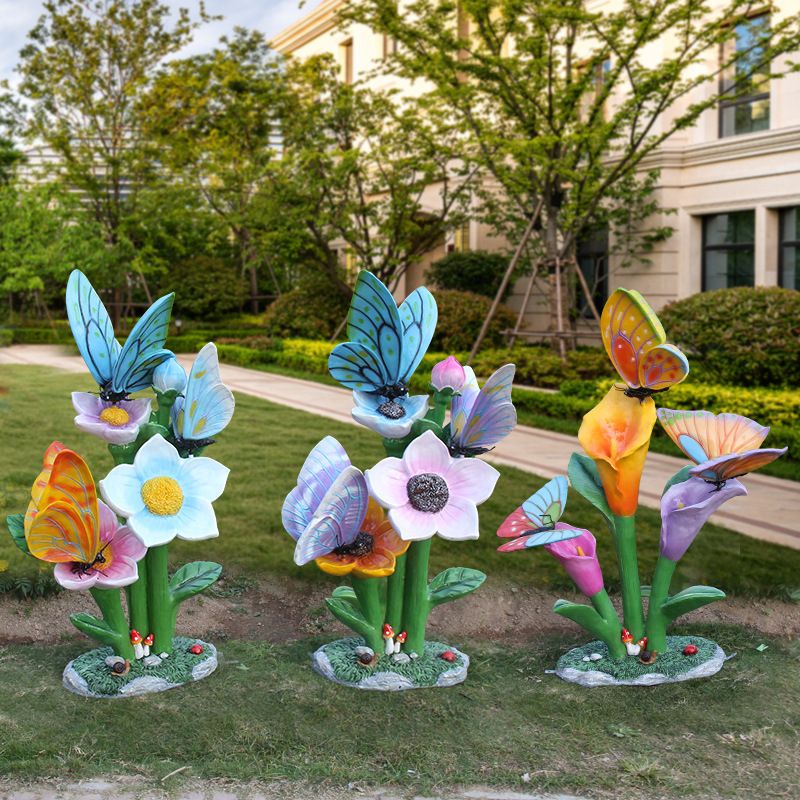 Outdoor butterfly flower sculp - Gardening Tools Sketch review and price