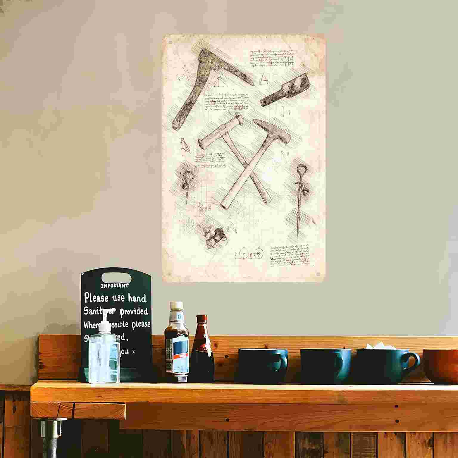 2D FLAT 1pc Vintage Hammer Too - Gardening Tools Sketch review and price